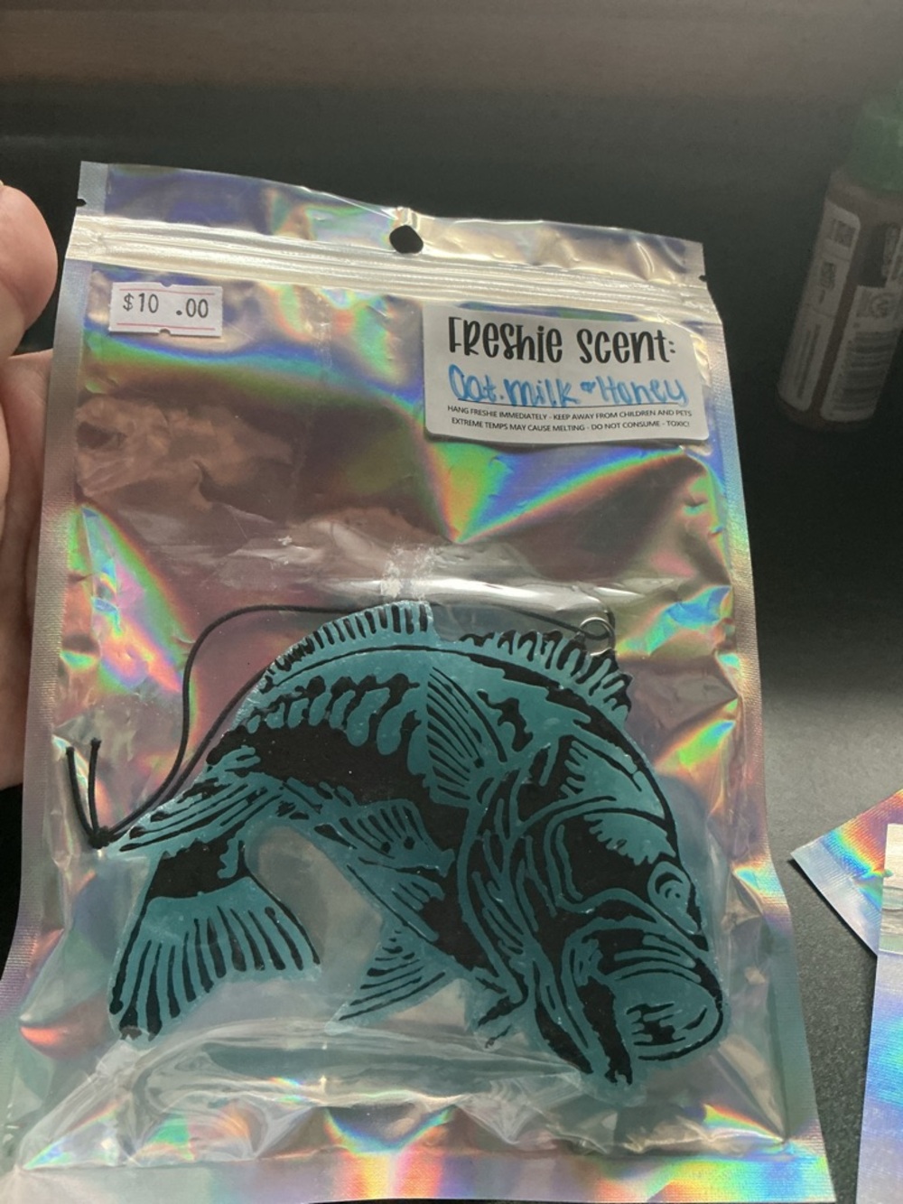 Bass Fish Car Freshie— Oatmeal Milk & Honey